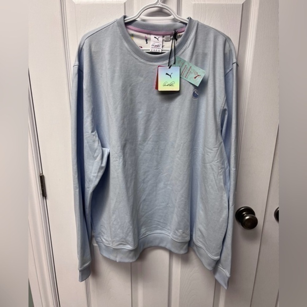 🆕 Puma x Arnold Palmer Sweater Mens 2XL Blue Cloudspun Pullover Sweatshirt